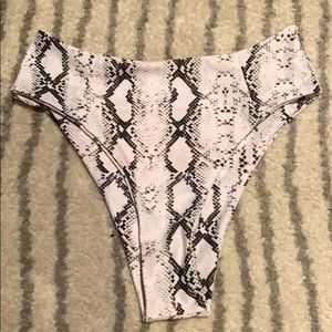 NWT super high waisted snakeskin bikini bottoms